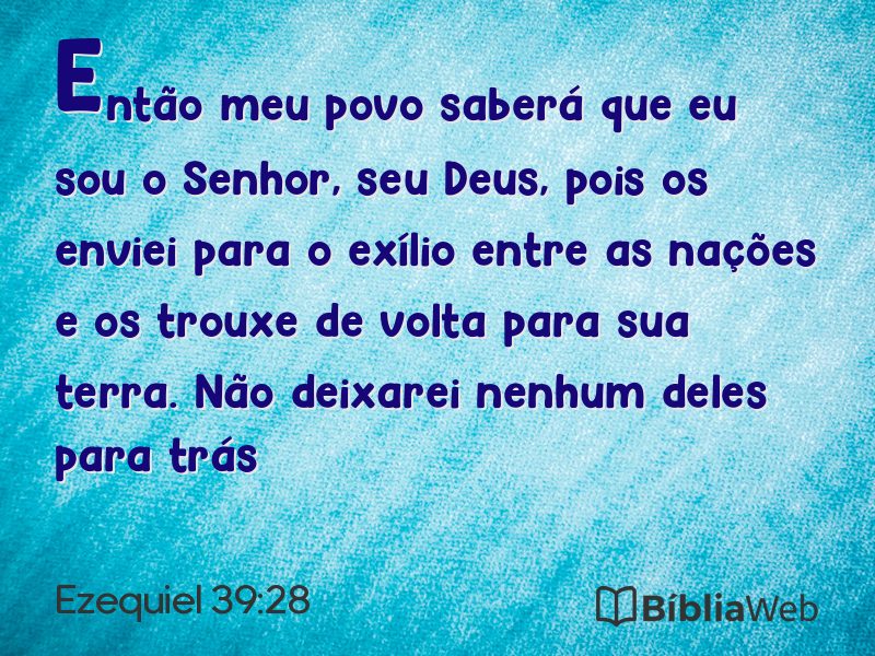 Ezequiel 39:28 em imagem para compartilhar