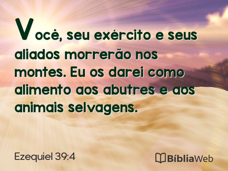 Ezequiel 39:4 em imagem para compartilhar