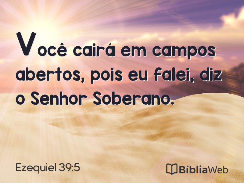 Ezequiel 39:5 em imagem para compartilhar