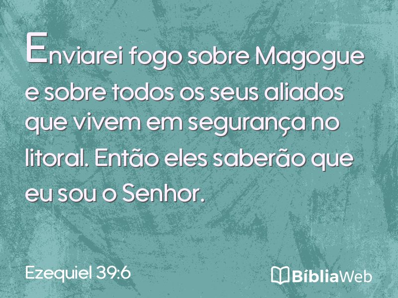 Ezequiel 39:6 em imagem para compartilhar