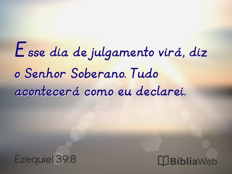 Ezequiel 39:8 em imagem para compartilhar