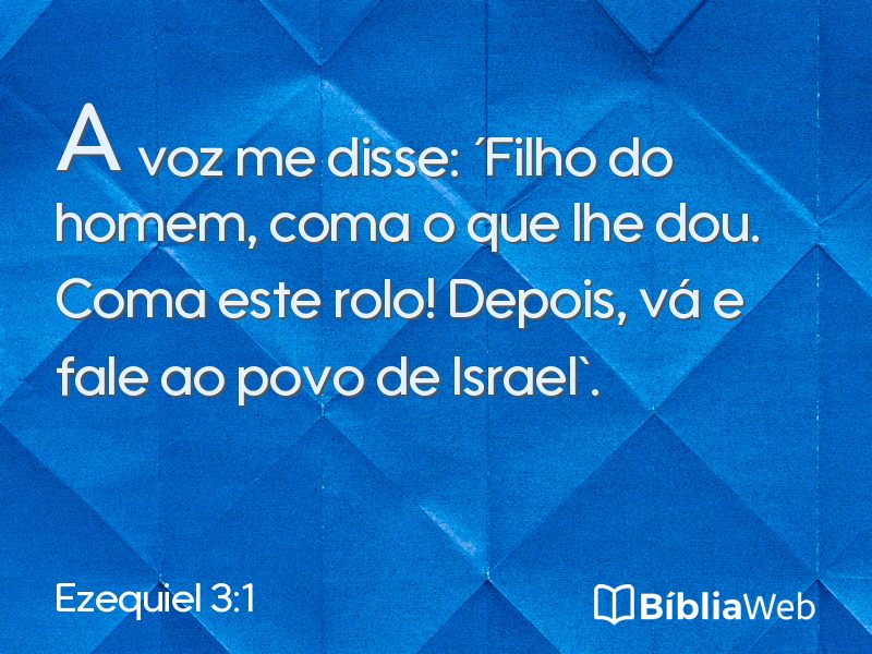 Ezequiel 3:1 em imagem para compartilhar