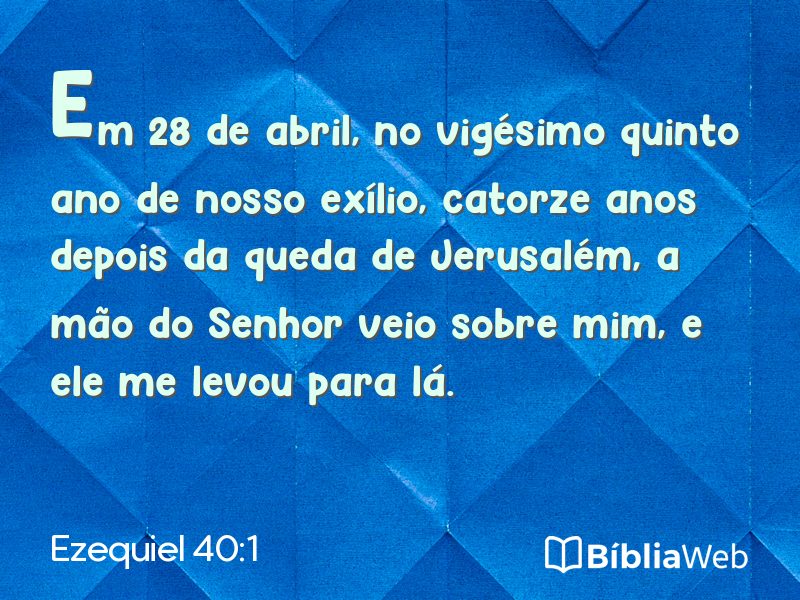 Ezequiel 40:1 em imagem para compartilhar