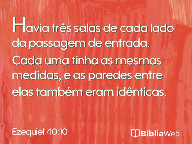 Ezequiel 40:10 em imagem para compartilhar