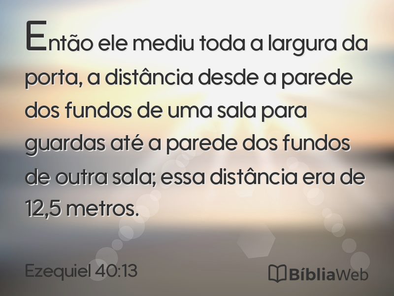 Ezequiel 40:13 em imagem para compartilhar
