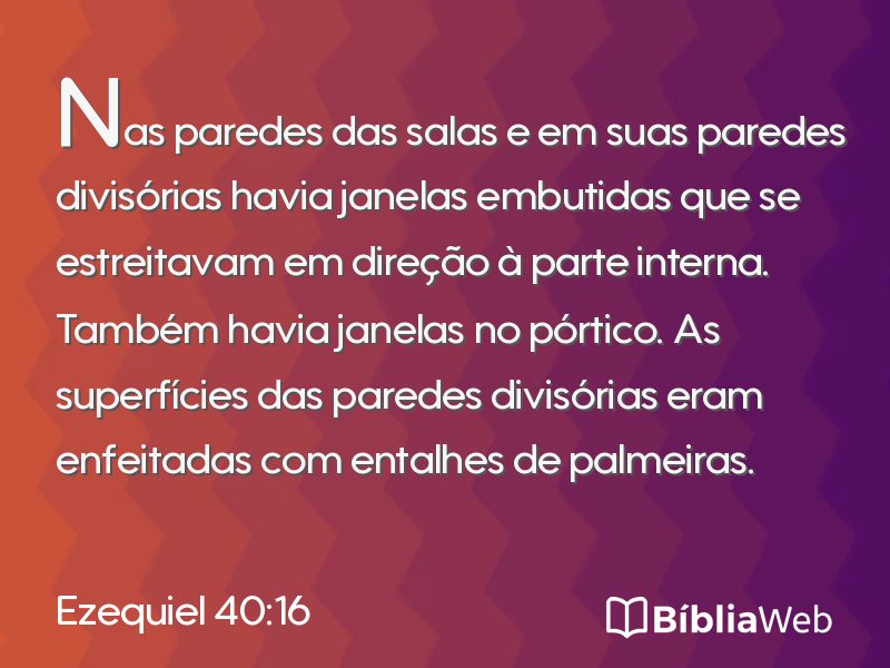Ezequiel 40:16 em imagem para compartilhar