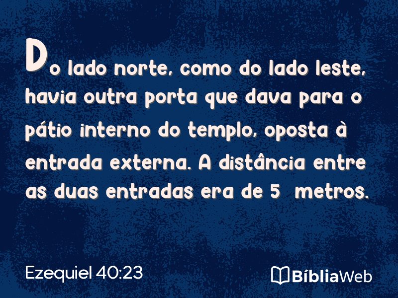 Ezequiel 40:23 em imagem para compartilhar