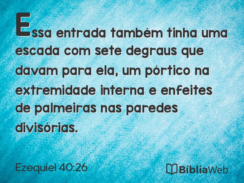 Ezequiel 40:26 em imagem para compartilhar