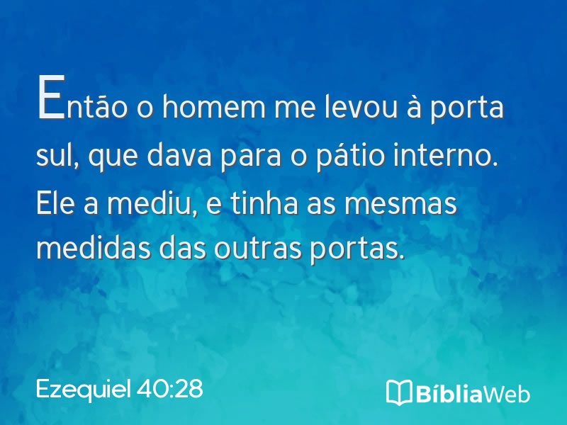 Ezequiel 40:28 em imagem para compartilhar