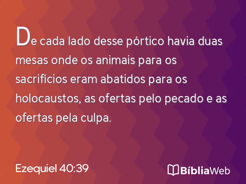 Ezequiel 40:39 em imagem para compartilhar