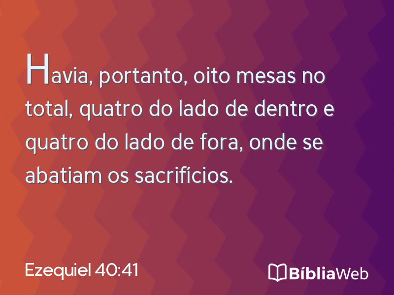 Ezequiel 40:41 em imagem para compartilhar