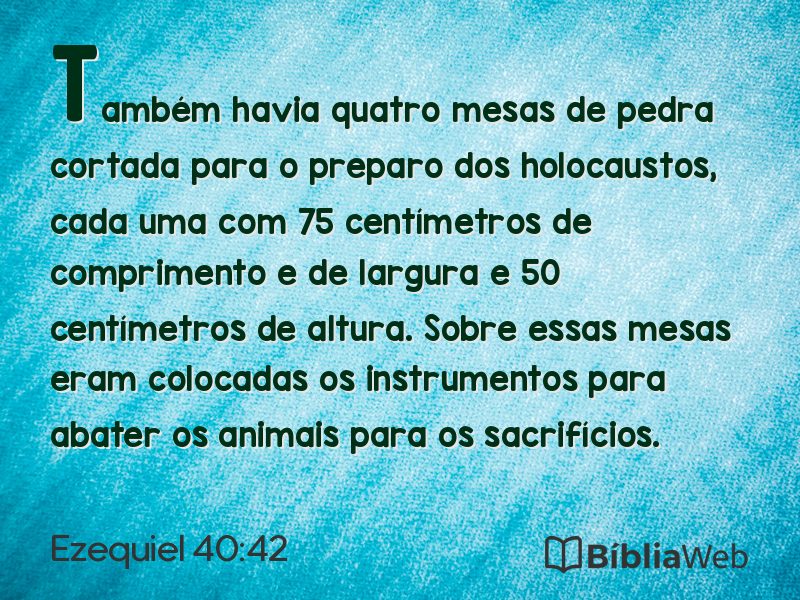 Ezequiel 40:42 em imagem para compartilhar