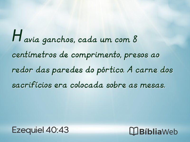 Ezequiel 40:43 em imagem para compartilhar