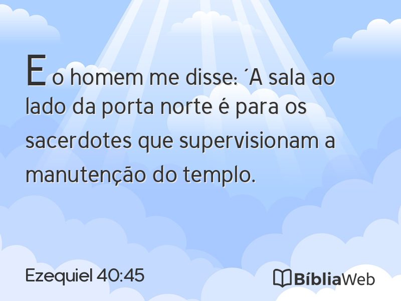 Ezequiel 40:45 em imagem para compartilhar