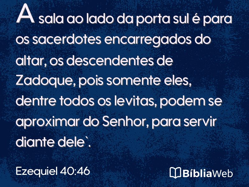 Ezequiel 40:46 em imagem para compartilhar