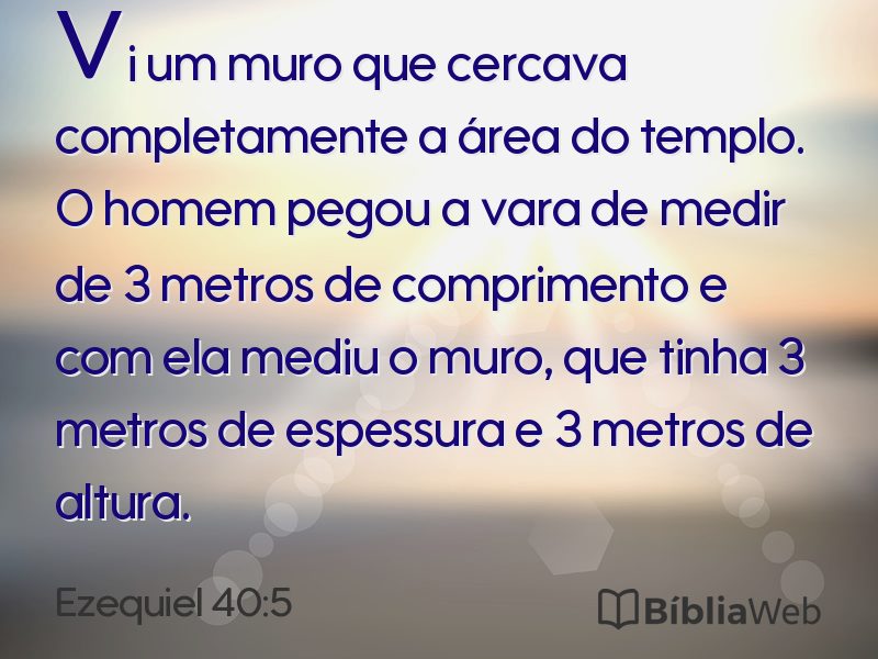 Ezequiel 40:5 em imagem para compartilhar