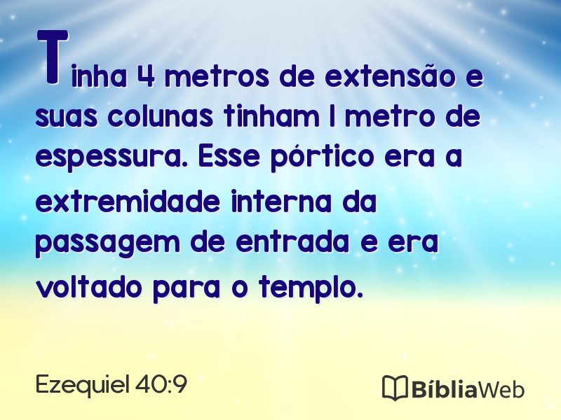 Ezequiel 40:9 em imagem para compartilhar