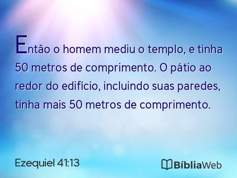 Ezequiel 41:13 em imagem para compartilhar