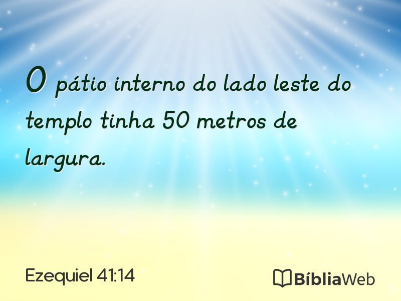 Ezequiel 41:14 em imagem para compartilhar