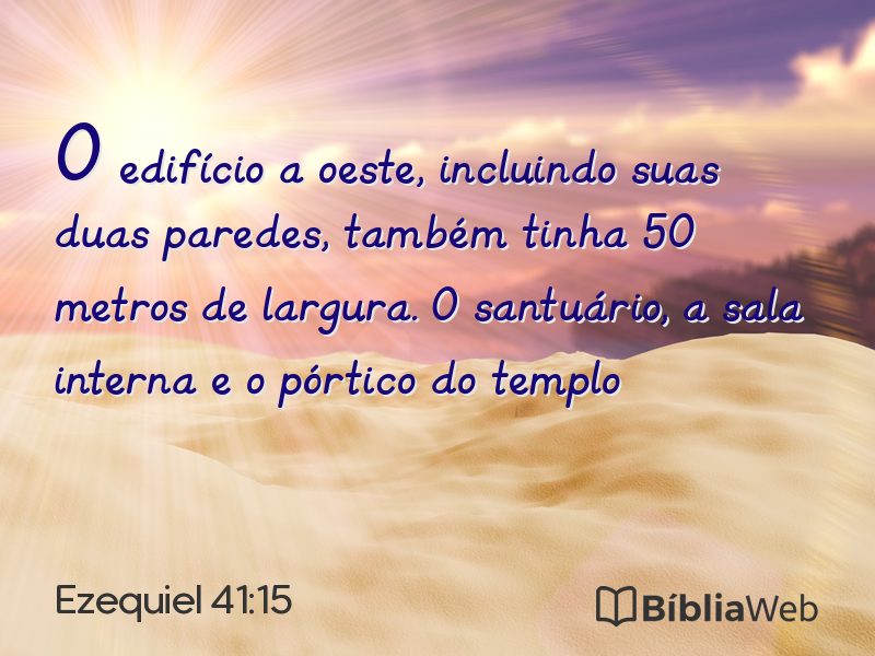 Ezequiel 41:15 em imagem para compartilhar