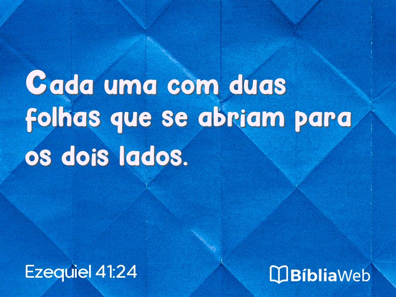 Ezequiel 41:24 em imagem para compartilhar
