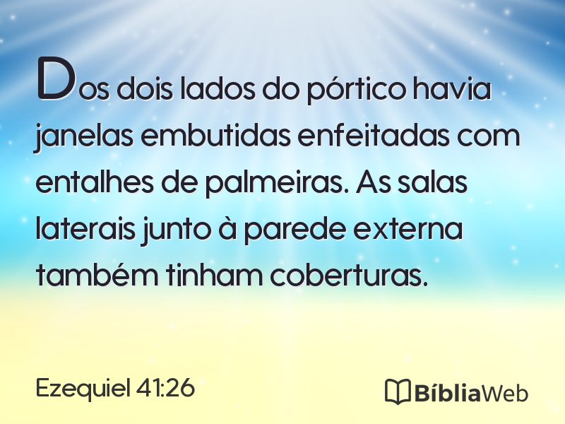 Ezequiel 41:26 em imagem para compartilhar