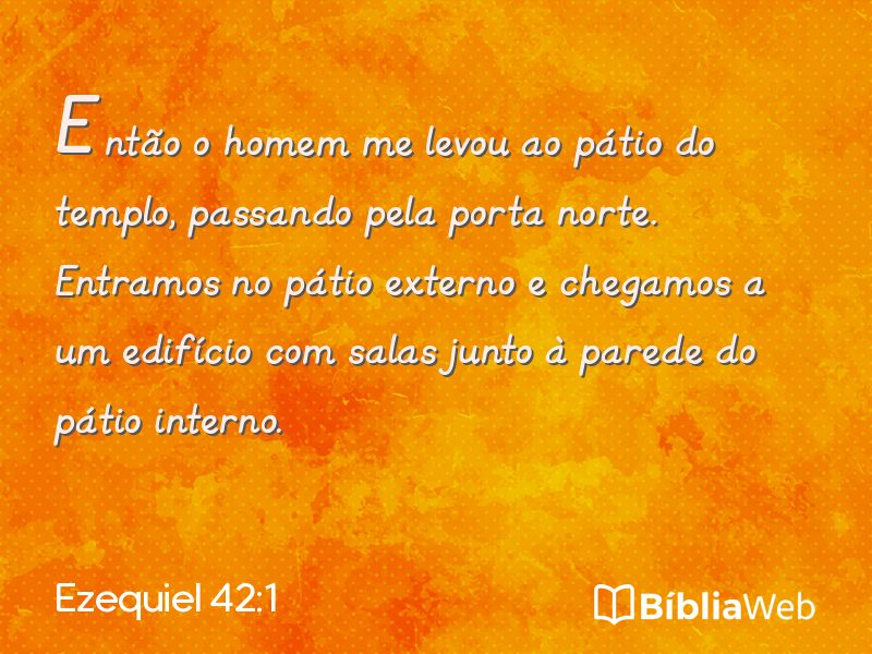 Ezequiel 42:1 em imagem para compartilhar