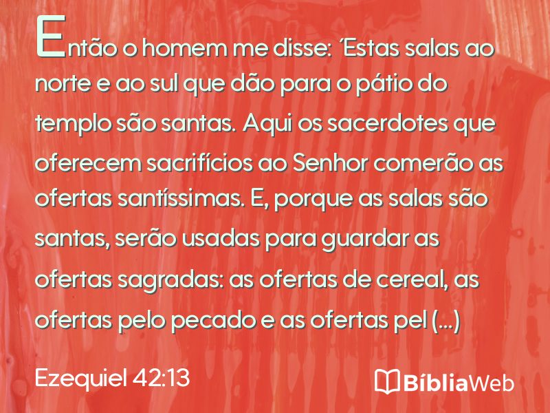 Ezequiel 42:13 em imagem para compartilhar