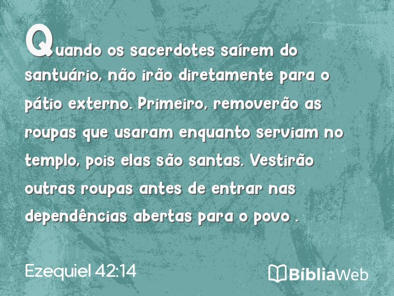 Ezequiel 42:14 em imagem para compartilhar
