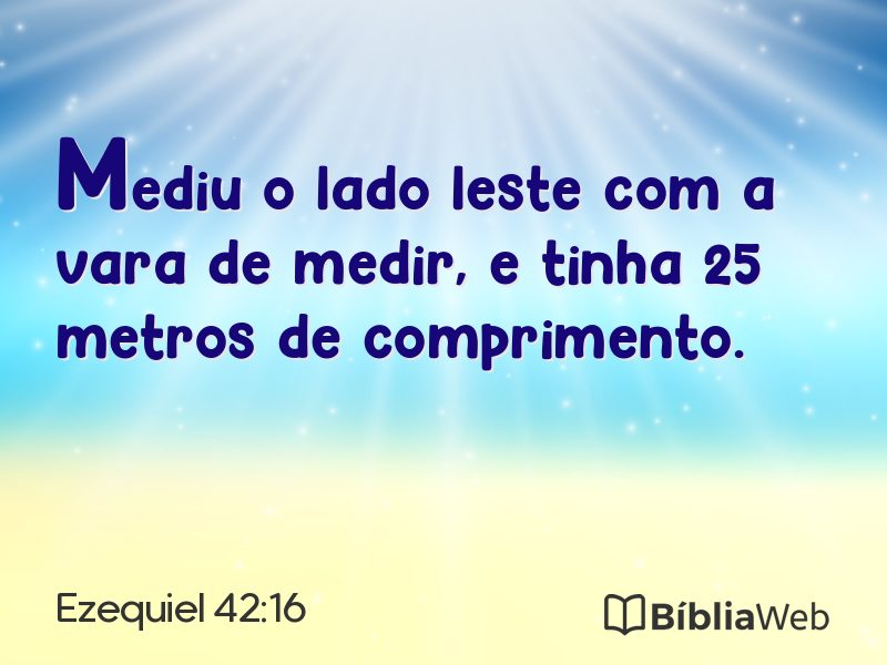 Ezequiel 42:16 em imagem para compartilhar