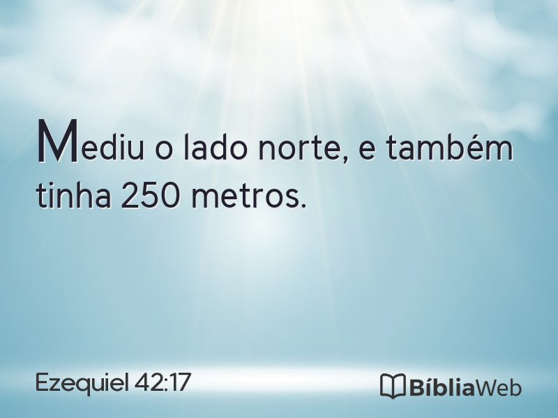 Ezequiel 42:17 em imagem para compartilhar