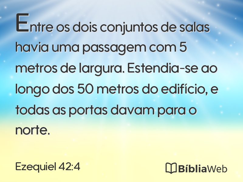 Ezequiel 42:4 em imagem para compartilhar