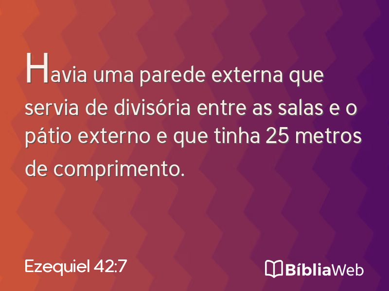 Ezequiel 42:7 em imagem para compartilhar