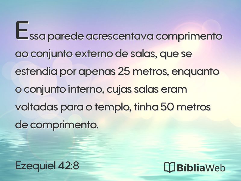 Ezequiel 42:8 em imagem para compartilhar