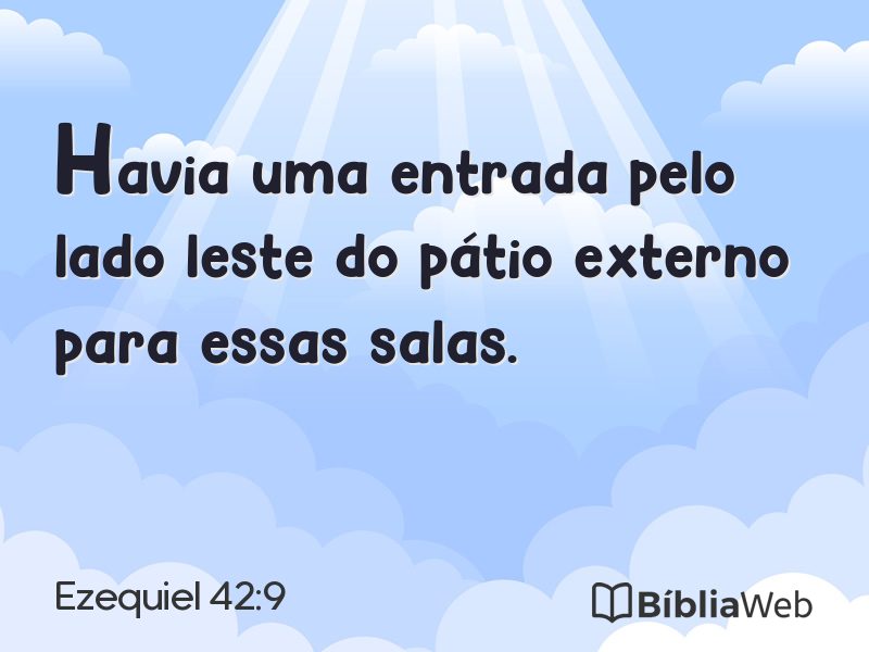 Ezequiel 42:9 em imagem para compartilhar