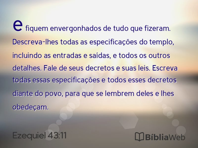 Ezequiel 43:11 em imagem para compartilhar