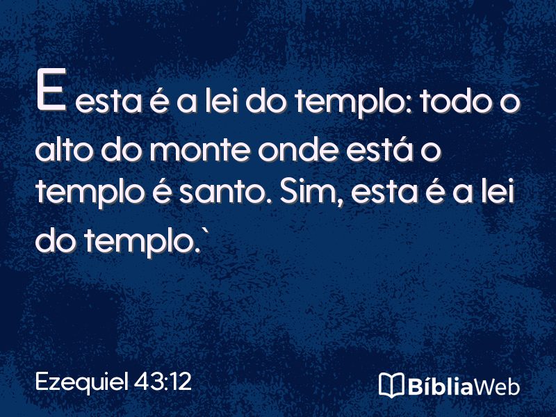 Ezequiel 43:12 em imagem para compartilhar