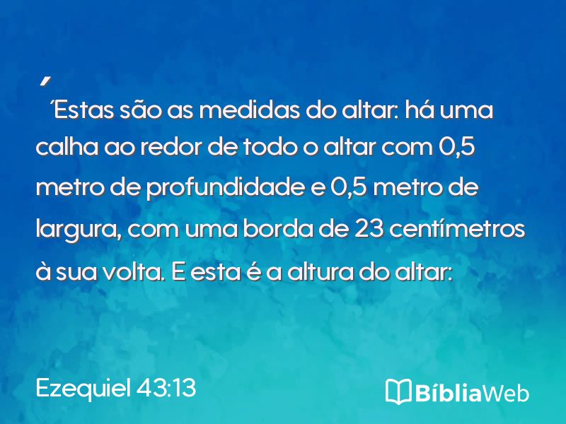 Ezequiel 43:13 em imagem para compartilhar