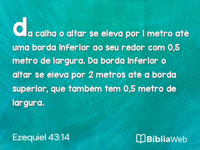 Ezequiel 43:14 em imagem para compartilhar