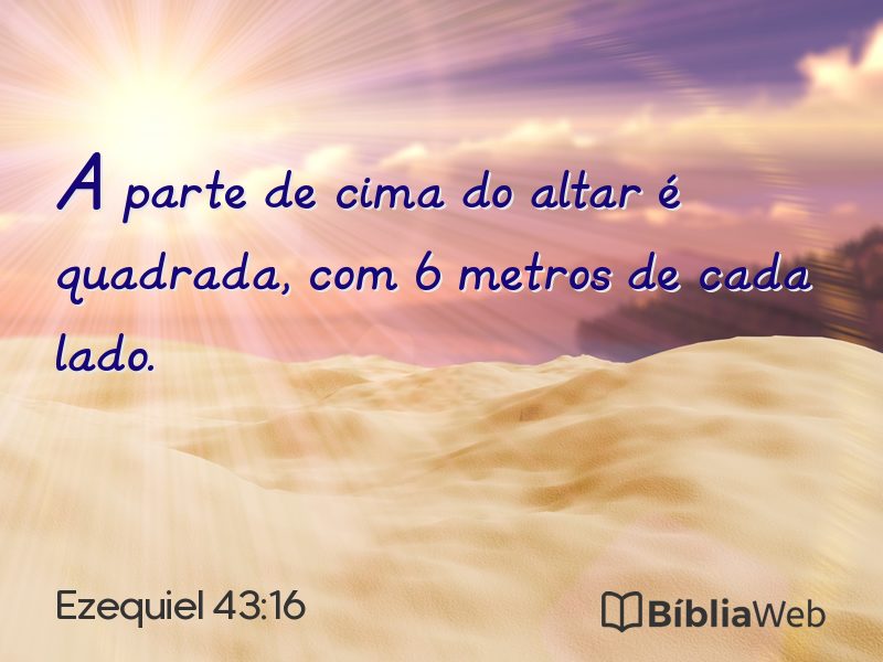 Ezequiel 43:16 em imagem para compartilhar