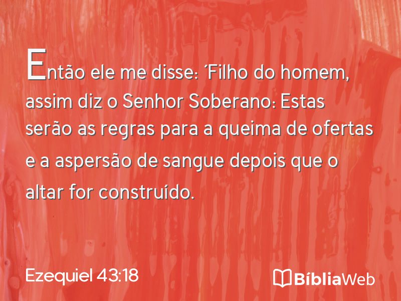Ezequiel 43:18 em imagem para compartilhar