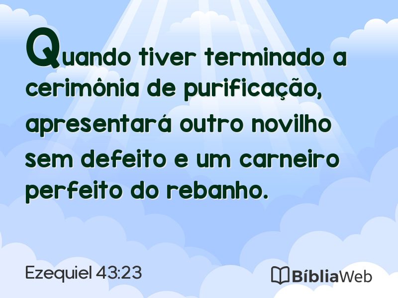 Ezequiel 43:23 em imagem para compartilhar
