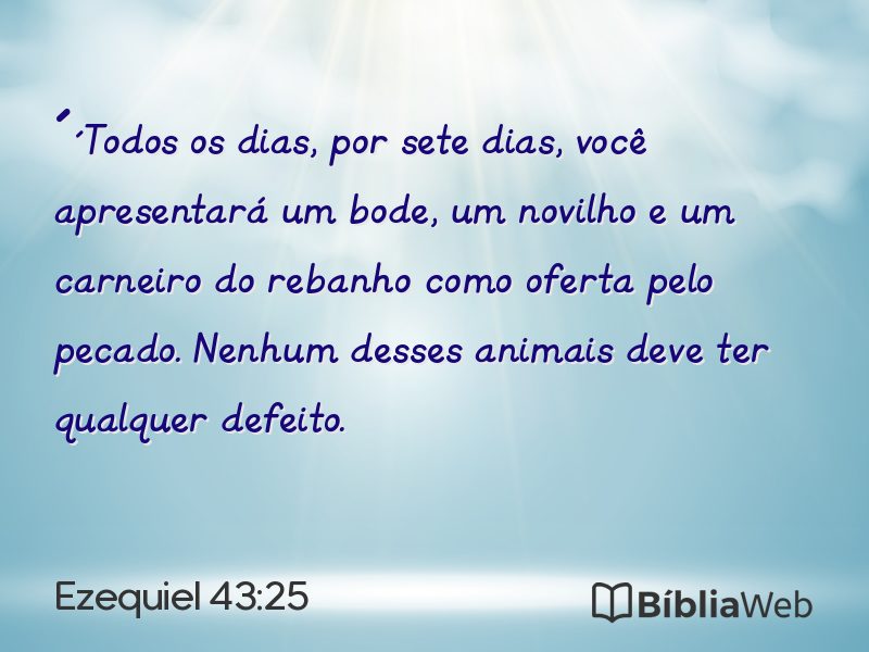 Ezequiel 43:25 em imagem para compartilhar