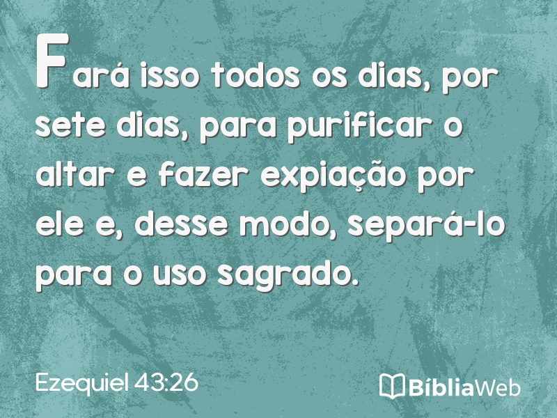 Ezequiel 43:26 em imagem para compartilhar