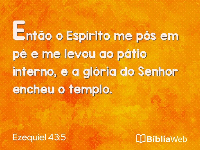 Ezequiel 43:5 em imagem para compartilhar