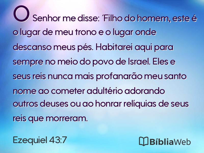 Ezequiel 43:7 em imagem para compartilhar
