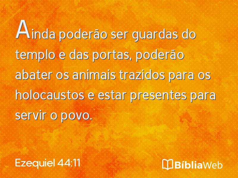 Ezequiel 44:11 em imagem para compartilhar