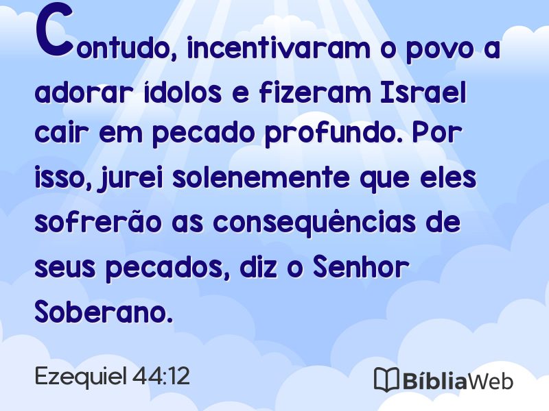 Ezequiel 44:12 em imagem para compartilhar