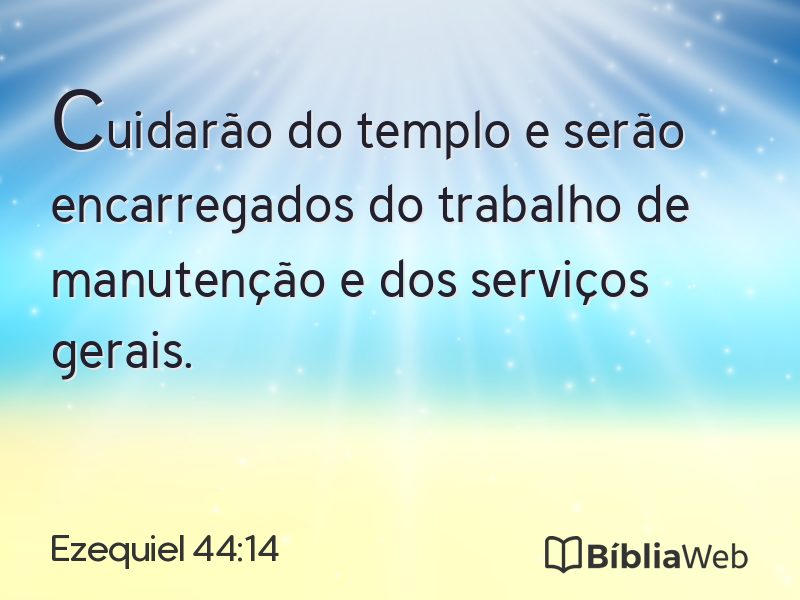 Ezequiel 44:14 em imagem para compartilhar