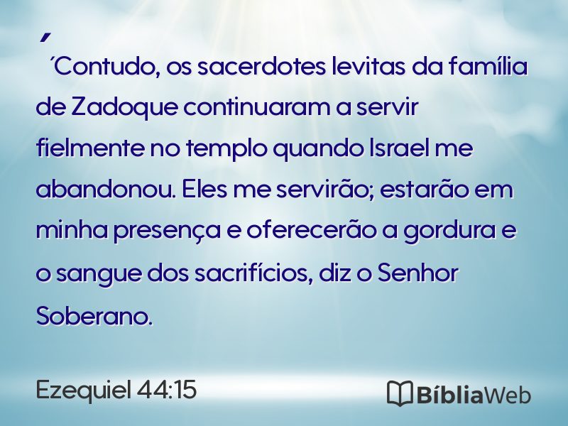 Ezequiel 44:15 em imagem para compartilhar